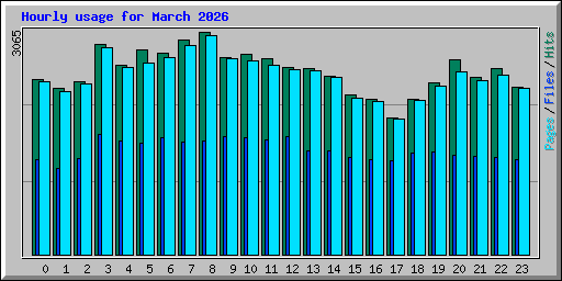 Hourly usage for March 2026